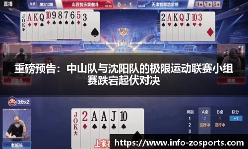 重磅预告：中山队与沈阳队的极限运动联赛小组赛跌宕起伏对决